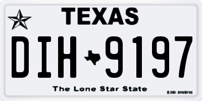 TX license plate DIH9197