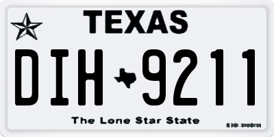TX license plate DIH9211