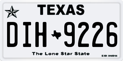 TX license plate DIH9226