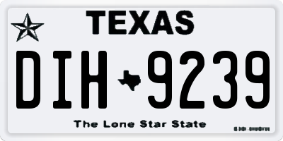 TX license plate DIH9239