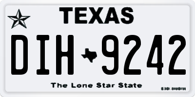 TX license plate DIH9242