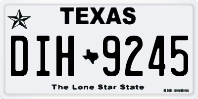 TX license plate DIH9245