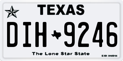 TX license plate DIH9246