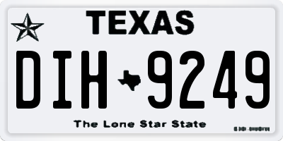 TX license plate DIH9249