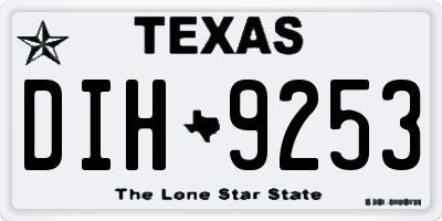 TX license plate DIH9253