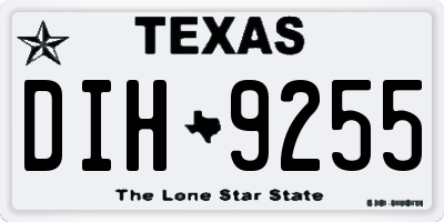 TX license plate DIH9255