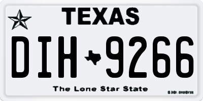 TX license plate DIH9266