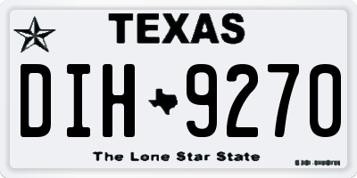 TX license plate DIH9270