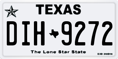 TX license plate DIH9272
