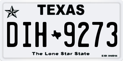 TX license plate DIH9273