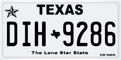 TX license plate DIH9286