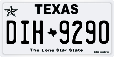 TX license plate DIH9290