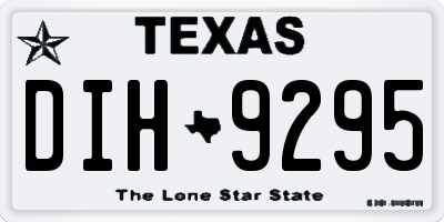 TX license plate DIH9295