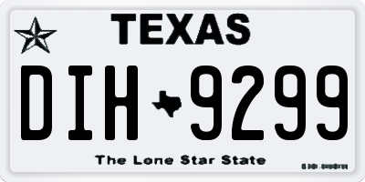 TX license plate DIH9299