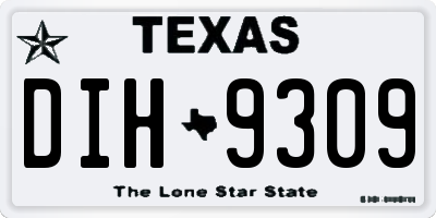 TX license plate DIH9309