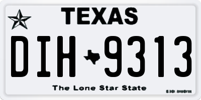 TX license plate DIH9313