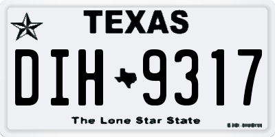 TX license plate DIH9317