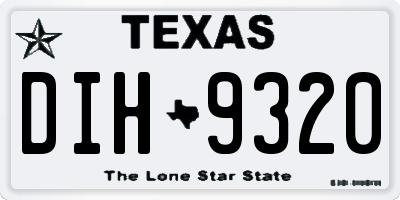 TX license plate DIH9320