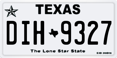 TX license plate DIH9327
