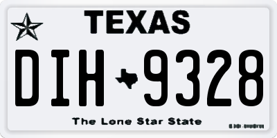 TX license plate DIH9328