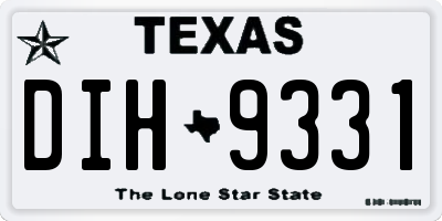 TX license plate DIH9331