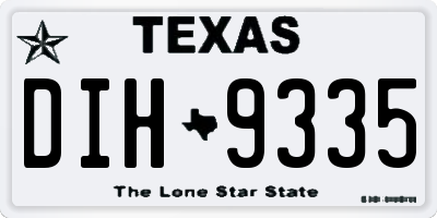TX license plate DIH9335