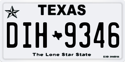 TX license plate DIH9346