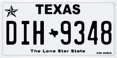 TX license plate DIH9348