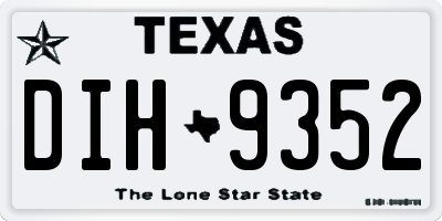 TX license plate DIH9352