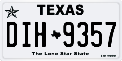TX license plate DIH9357