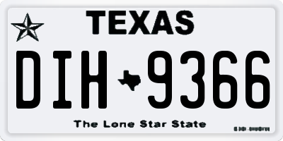 TX license plate DIH9366