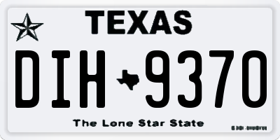 TX license plate DIH9370