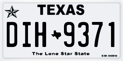 TX license plate DIH9371