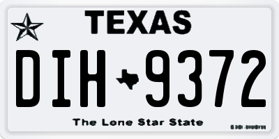 TX license plate DIH9372