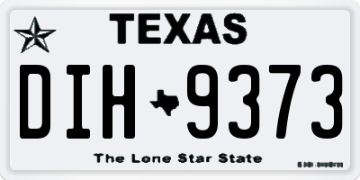 TX license plate DIH9373