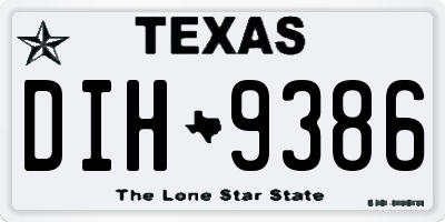 TX license plate DIH9386