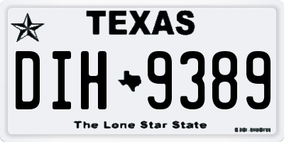 TX license plate DIH9389