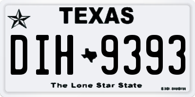 TX license plate DIH9393