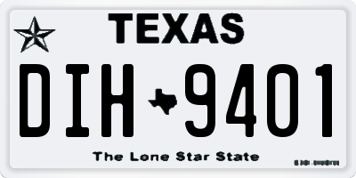 TX license plate DIH9401