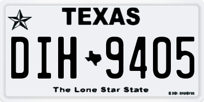 TX license plate DIH9405