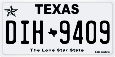 TX license plate DIH9409