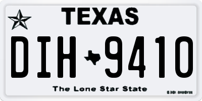 TX license plate DIH9410