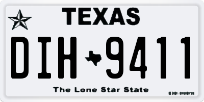 TX license plate DIH9411