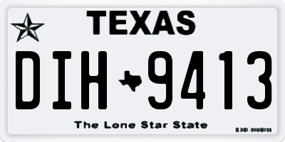 TX license plate DIH9413