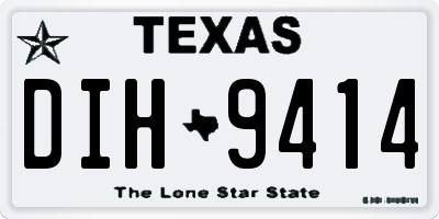 TX license plate DIH9414