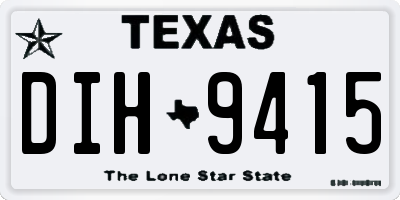 TX license plate DIH9415