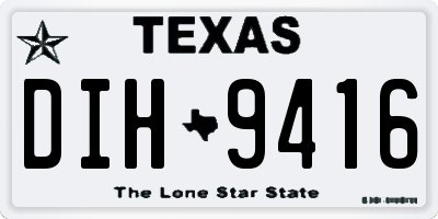 TX license plate DIH9416