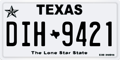 TX license plate DIH9421