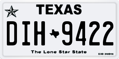 TX license plate DIH9422