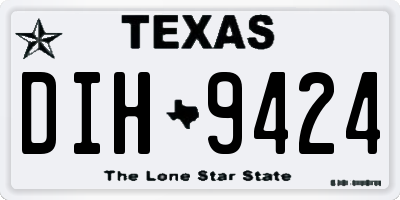 TX license plate DIH9424